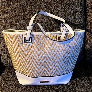 Dune London Handbag - like new (leather and chevron fabric)